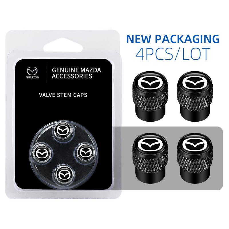 4Pcs Car Wheel Tire Valve Cover Caps For Mazda CX-3 Bk CX-5 MS Speed 5 6 2 3 FF17
