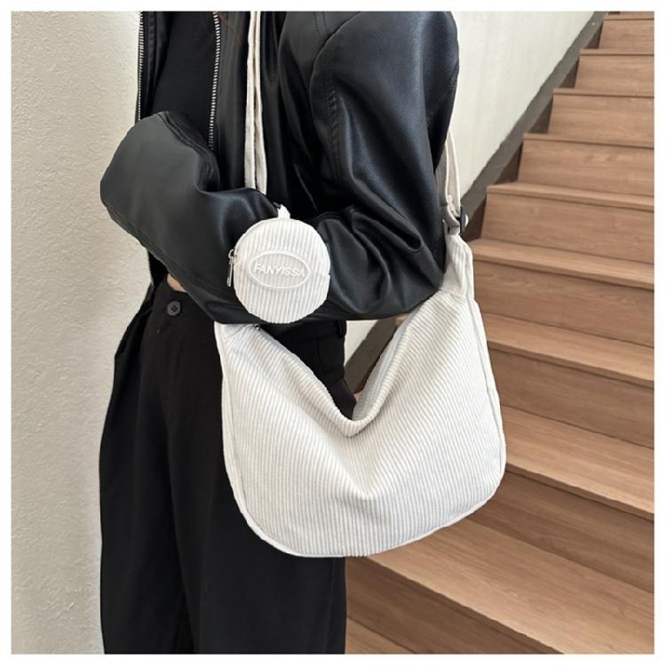Modern Small Corduroy Crossbody Bag for Women Messenger Bag for Work Travel