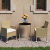 Day and Night - Day and Night Garden Bistro Set 3 Pieces PE Rattan Tempered Glass Beige