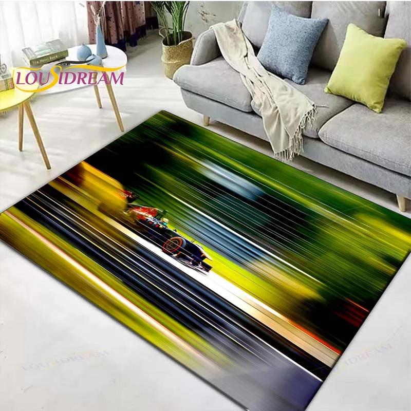 3D Racing Car Decor Carpet Non Slip Rug for Balcony, Bedroom, Kitchen & Coffee Table Stylish Floor Mat & Gift