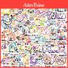 Adorable Cartoon Line Animal Stickers 50pcs Waterproof Diy Decorations For Guitar Notebook Luggage Cute Style
