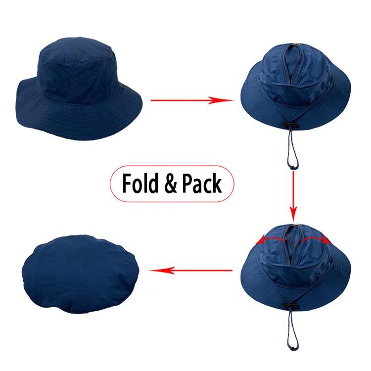 Cappello da Pesca a Secchiello UPF50+ per Esterno in NYLON POLIESTERE con Logo Personalizzato per Donne Uomini