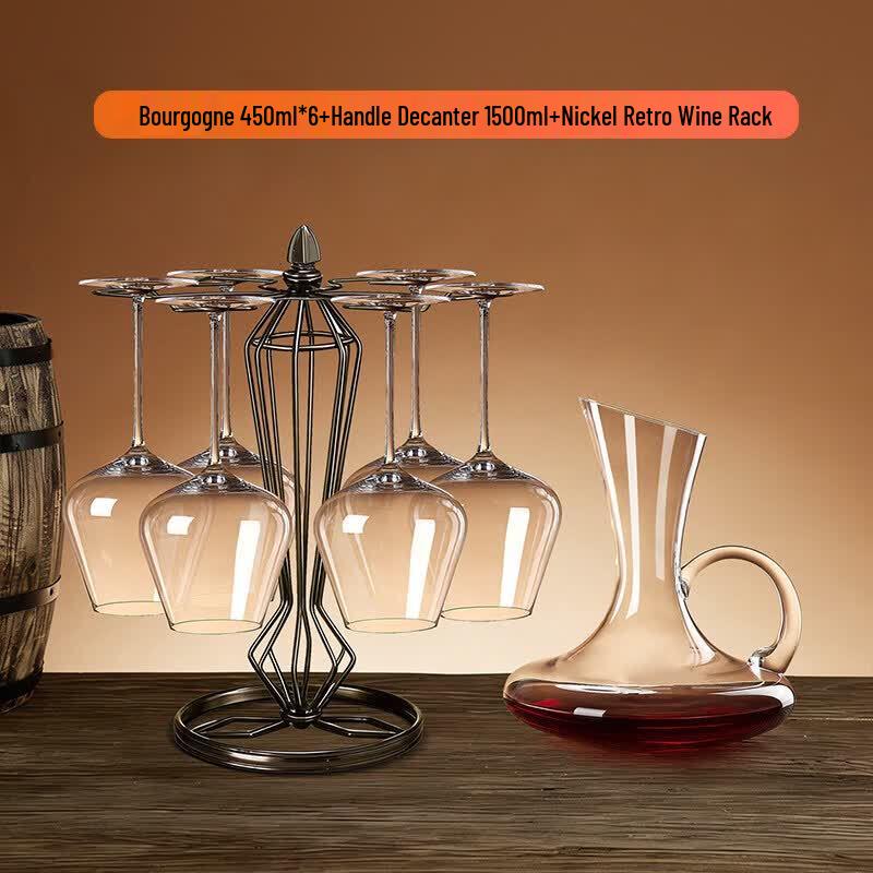 Premium Handmade Crystal Wine Glass & Decanter Set