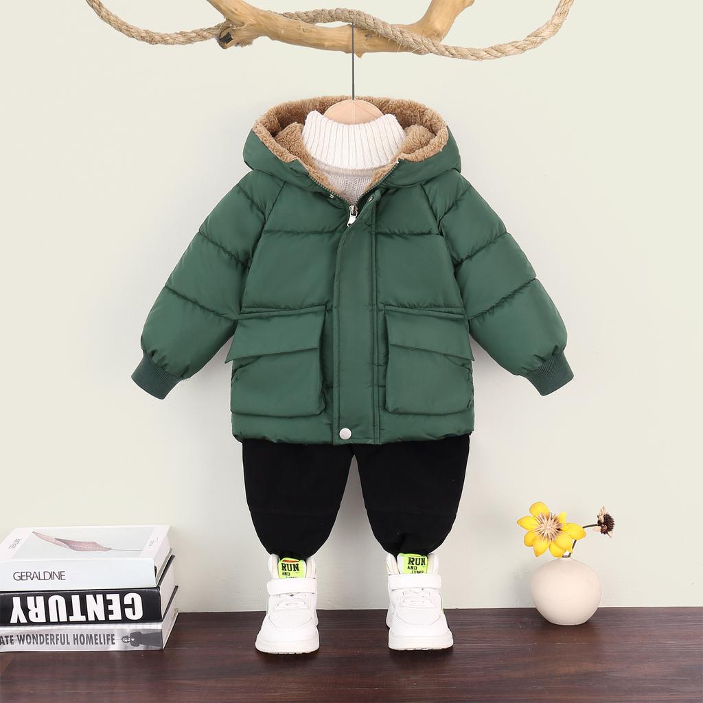 Children's Down Cotton-padded Clothes: Thick Cotton-padded Jackets for Boys In Winter and Down Jackets for Girls