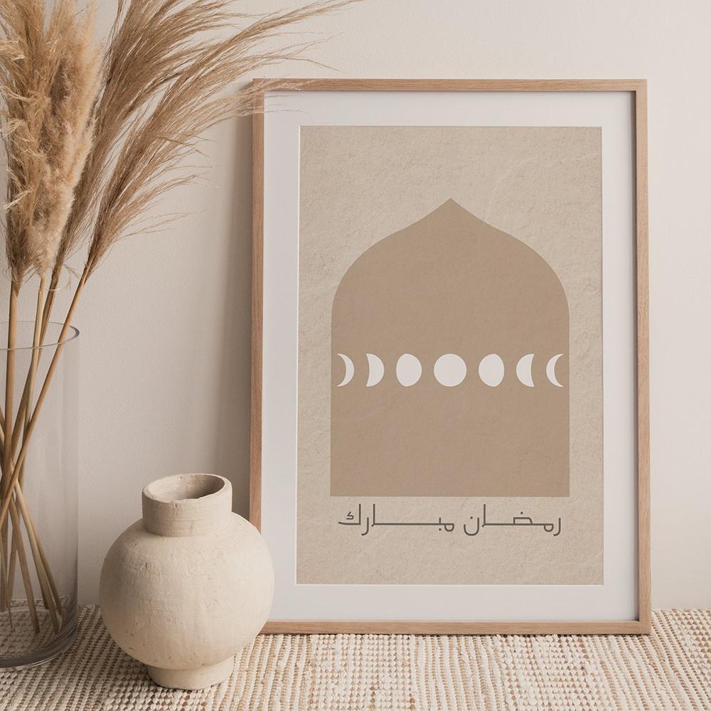 Ramadan Mubarak Decor Canvas Painting Ramadan Blessing Gift Eid Wall Art Decoration Poster Home Bedroom Living Room Decoration