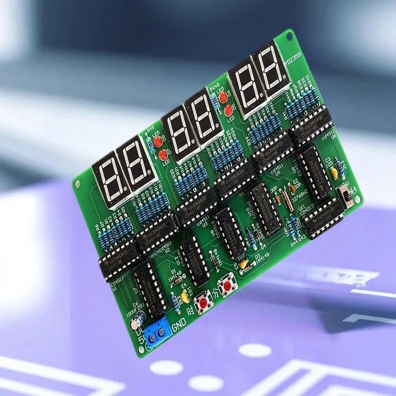 1 Set 2025 New 6 Digits DIY Clock Kit Auto Display Time DIY Alarm Clock Soldering Practice Kit for Students and Diyers