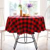 Tablecloth Red Black Checkered Party Decoration Hotel Restaurant Party Round Table Towel Placemat