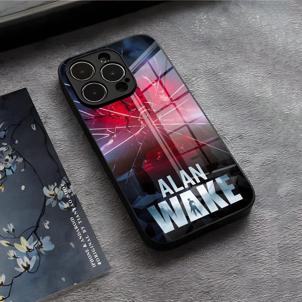 

A-Alan W-Wake 2 Phone Case For IPhone 17 Air 16 E Pro Max 15 14 13 Mini 12 Pro 11 Max Plus Black Glass Cover iPhone17ProMax