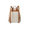 Michael Kors Mk Brooklyn Monogram Canvas And Leather Trimmed Backpack Medium Women backpack Ivory Brown 30H1GBNB2B-149