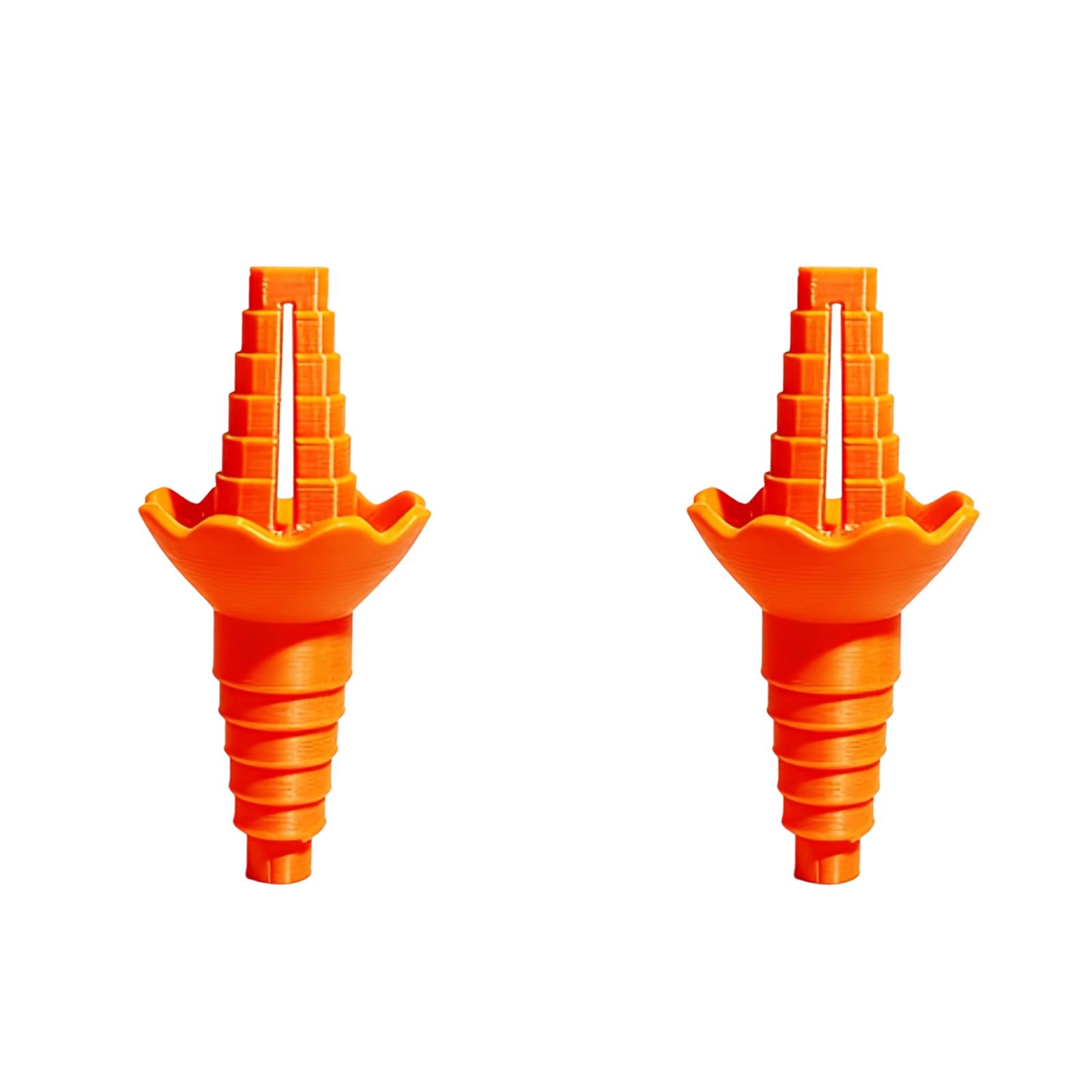 

2 Pack Reusable Liquid Transfer Connectors Universal Bottle Spout Adapter for Efficient Pouring and Transferring of Liquids One Size помаранчевий