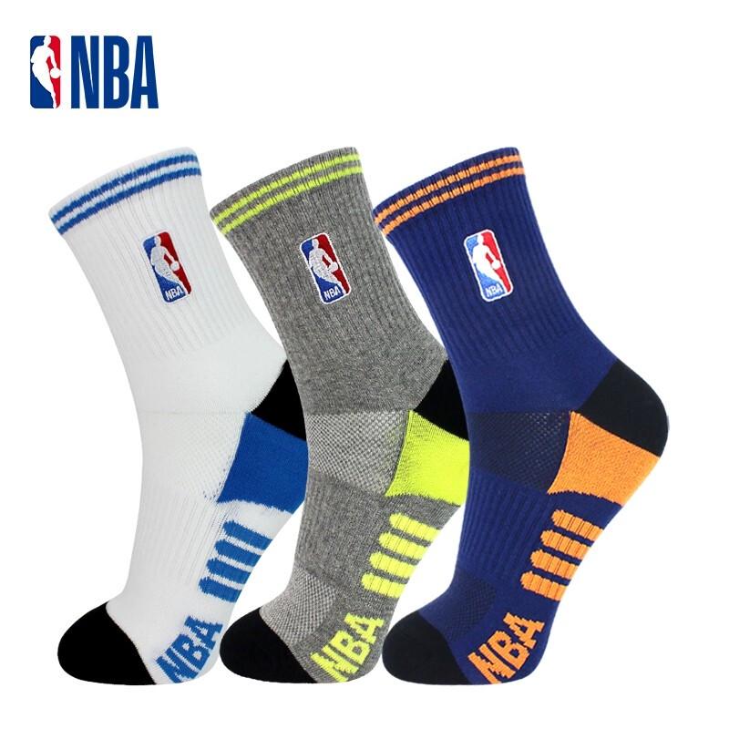 Męskie skarpety sportowe NBA do połowy łydki (Pakiet 3 par)