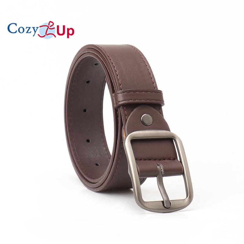 

Женские ремни из кожи .3 для джинсов, брюк, платьев с модной пряжкой из сплава 103x3cm темно-коричневого