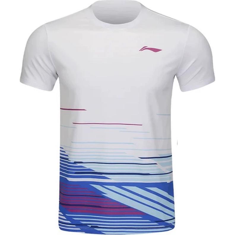 

Li-Ning Comfortable Casual Simple Round Neck Pullover Short Sleeve Badminton Shirt Unisex Tops Standard-White AAYV049-2 3XL