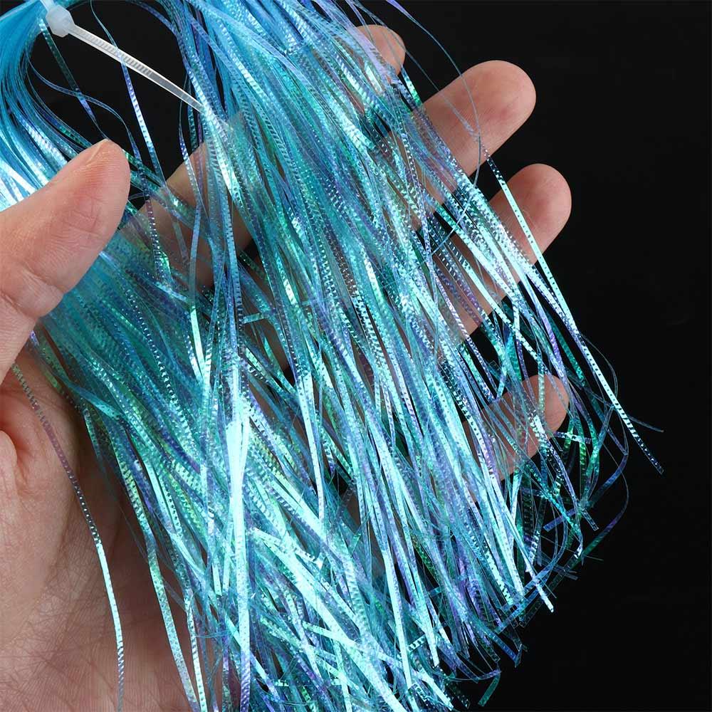 Simulates Tying Flash Tinsel Fish Scale Gliss Glow Strands Corrugated Flash Strands  Saltwater