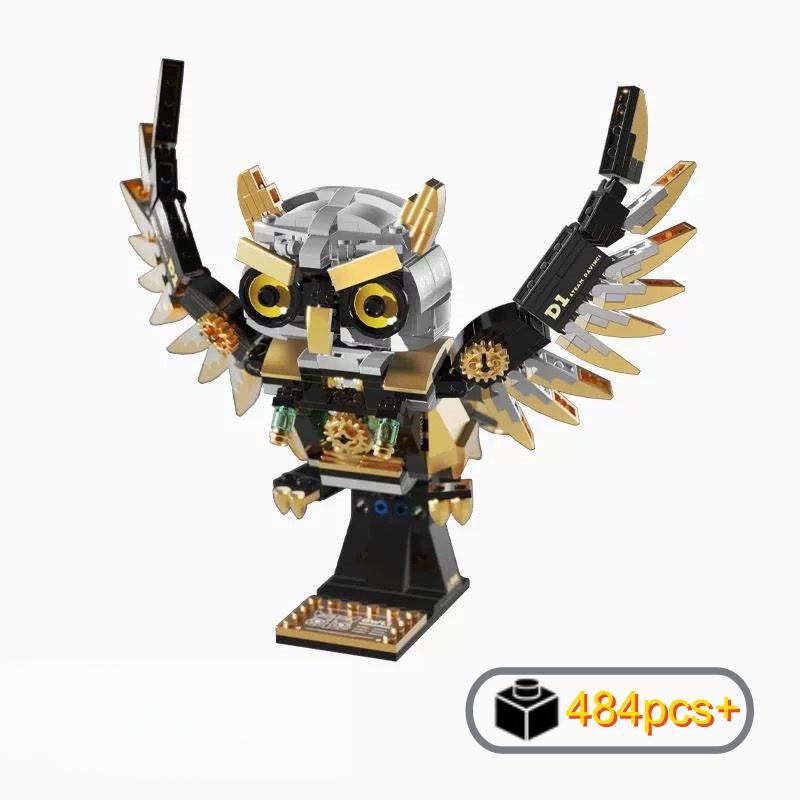 Fresh-From-Factory Superior-Grade 484Pcs First-Class Creative Superior-Grade Mechanical Owl Assembly-Set Superior-Grade Assembly First-Class