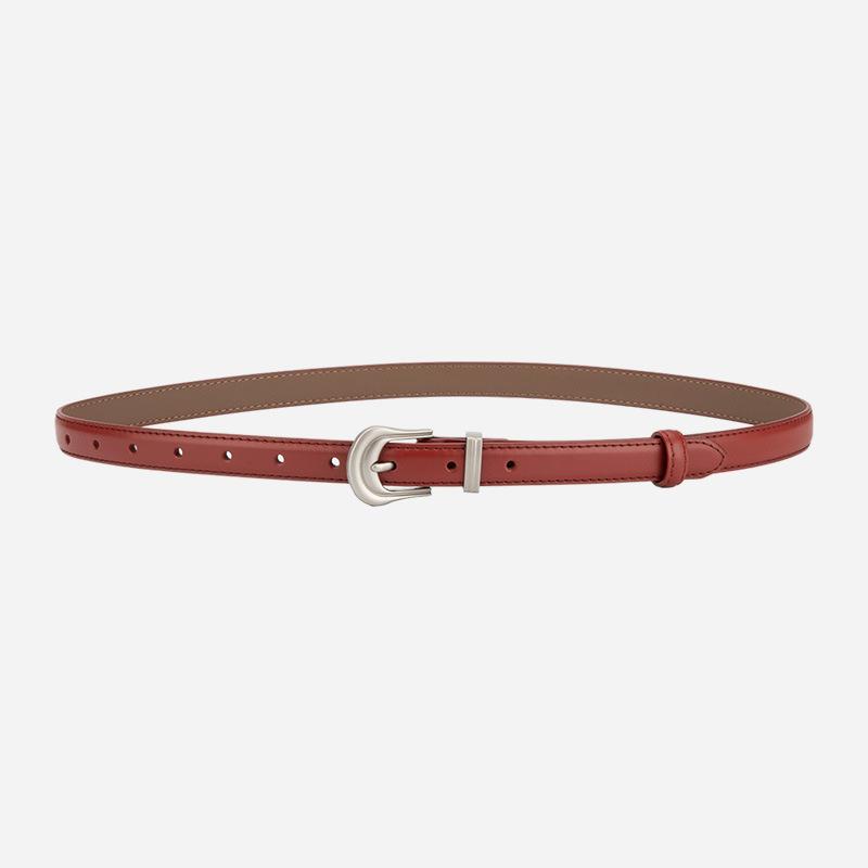 Belt Women'S Leather Belt Women'S Decorative Fine Belt Cowhide Summer Wind Jeans Belt