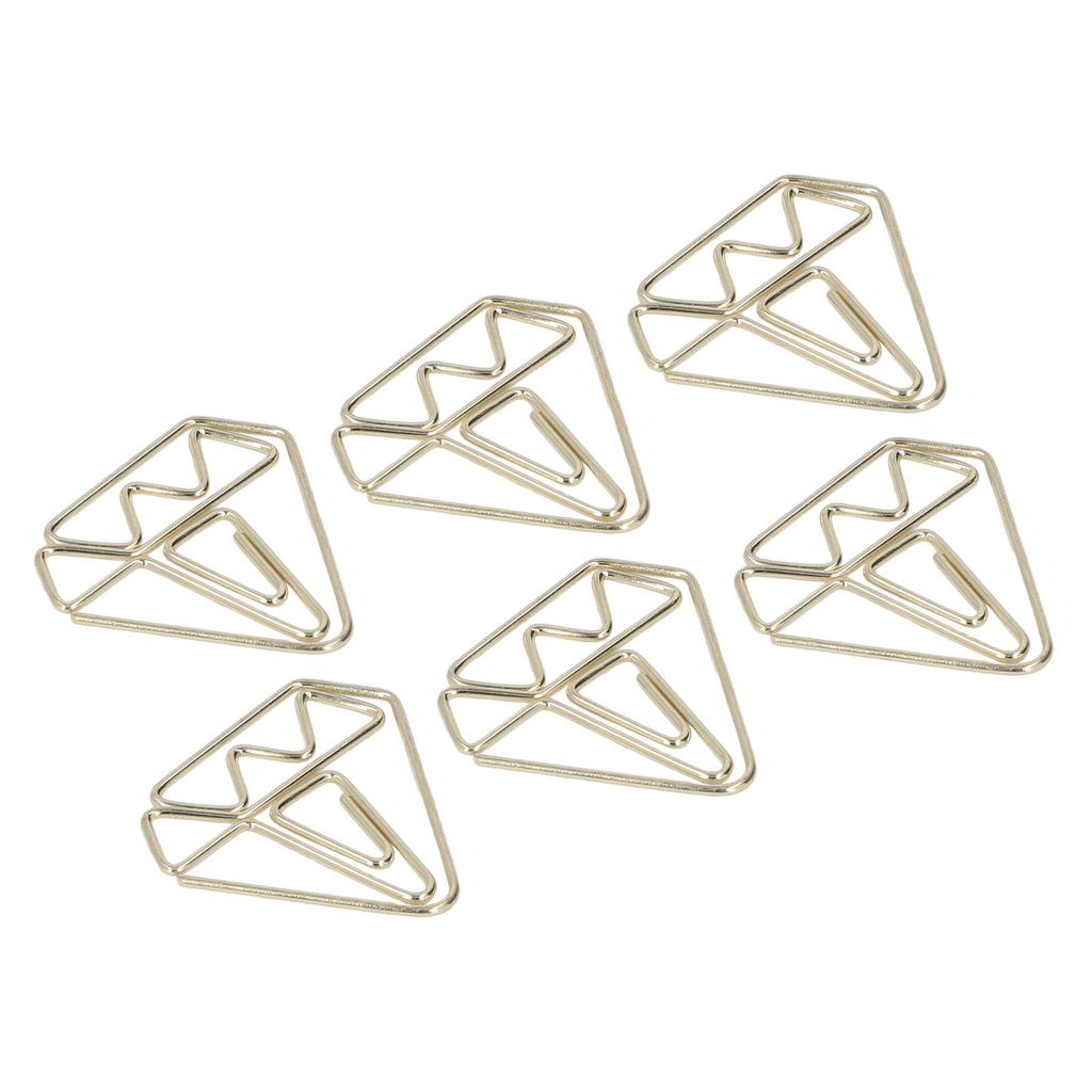 100pcs Metallic Paper Clips Golden Electroplating Process Anti Rust Paper Clips Non Skid with