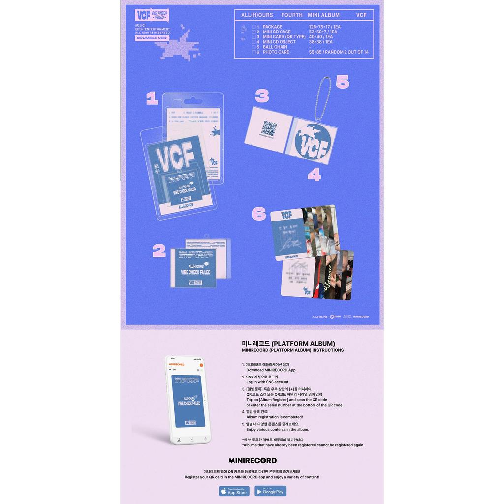 ALL(H)OURS [VCF] 4th MINI ALBUM (CRUMBLE Ver.)