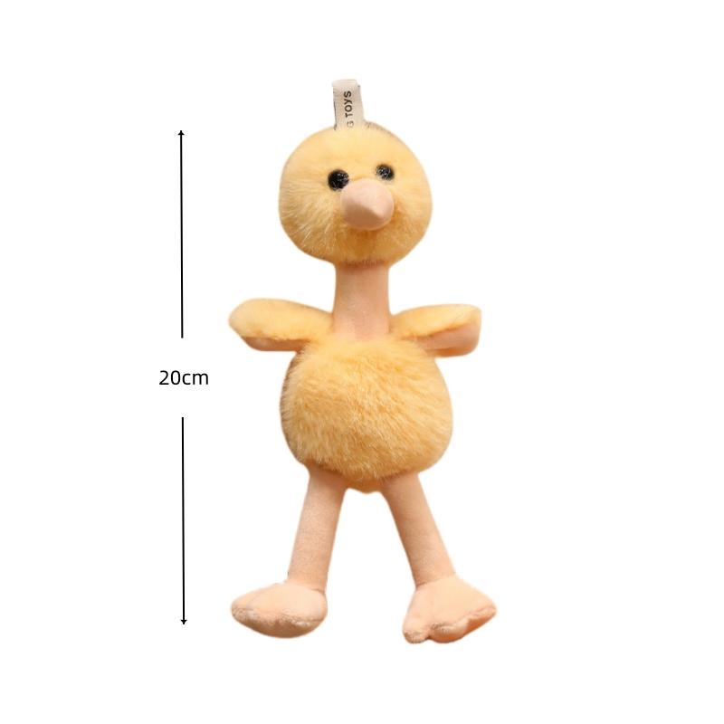 Ostrich Plush Toy Soft Stuffed Doll Cartoon Animal Keychain Pillow Pendant For Kids Car Bag Decor Xmas Gift