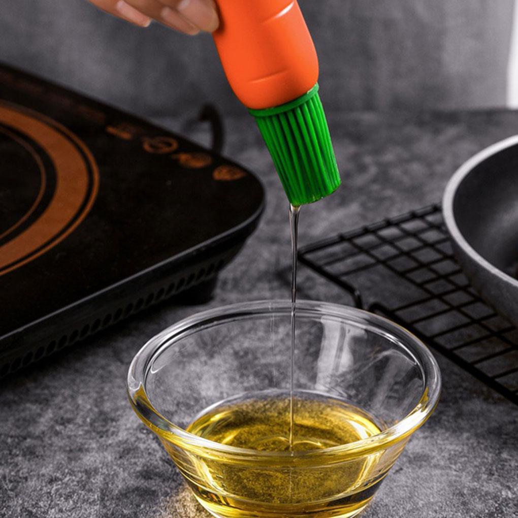 Silicone BBQ Oil Brush Creative Carrot Shape Barbeque Brush For Safe And Durable Cooking