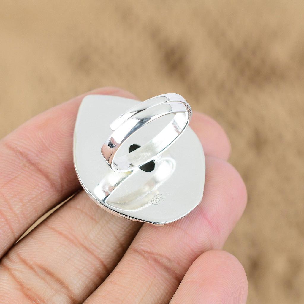 Mothers day Deal Throat Chakra Larimar Gemstone New Ring Jewelry Sterling Silver