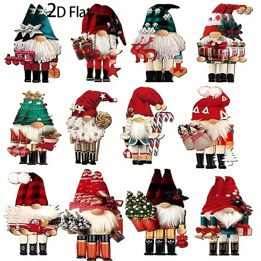 2D Flat 24pcs Christmas 2D Festive Nutcracker Tree Hanging Decorations, Holiday Party, Friends Gathering Yard, Room Decoration with Twine