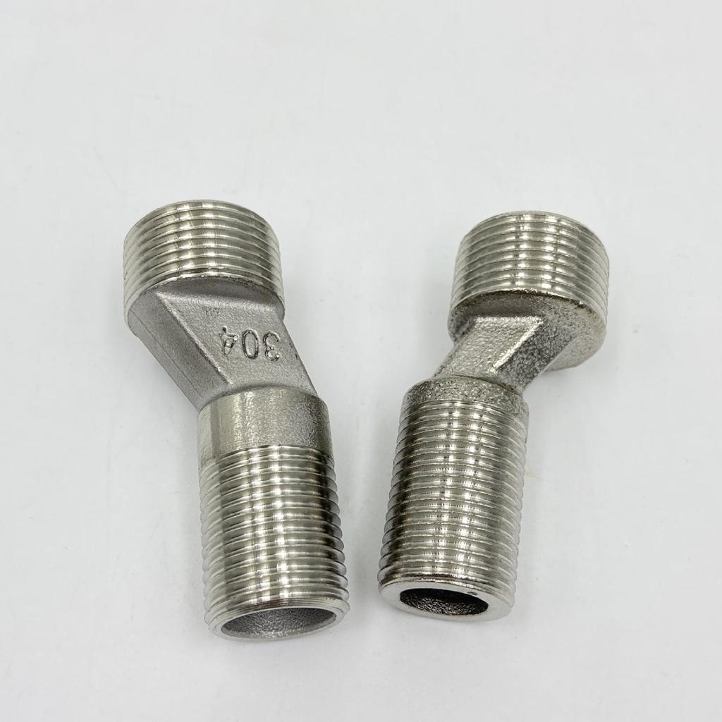 Balenie 2 ks oceľových spojovacích adaptérov Oceľové excentrické spojovacie kusy Konektory nástenných kohútikov Jednoduchá inštalácia