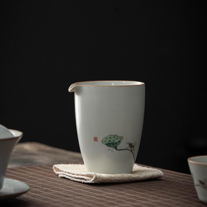 180ml Ceramic Fair Cup Ru Kiln Tea Divider Tea Sea Creative Even Cup