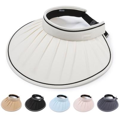Empty Top Sun Hat Women's New Summer UV Large Eave Sun Hat Outdoor Shell Sun Hat