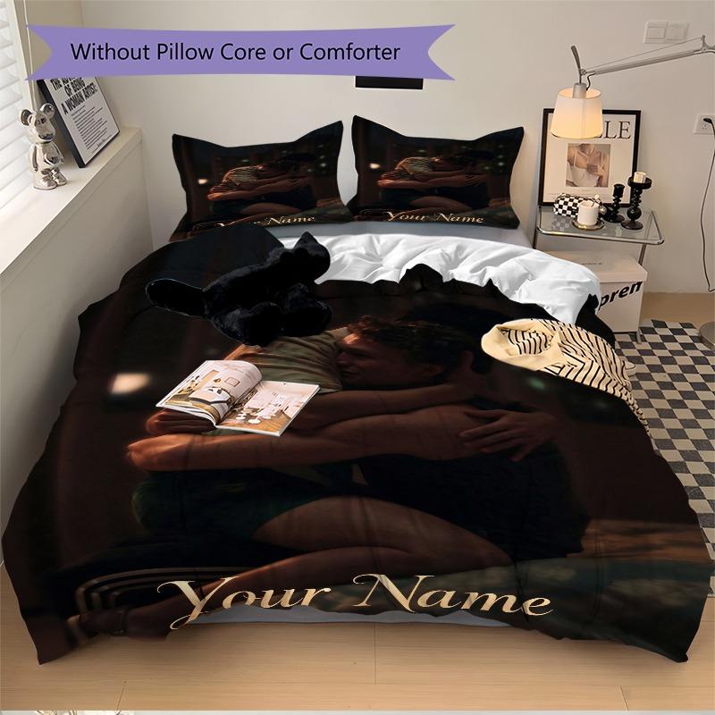 Custom 3Pcs Nighttime Embrace Bedding Sets For All Sizes New 3D Printed Bed Cover Comforter Duvet Cover Pillowcase Bedroom Decoration