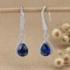 A pair of luxurious geometric elegant teardrop shaped female earrings, wedding engagement party jewelry accessories