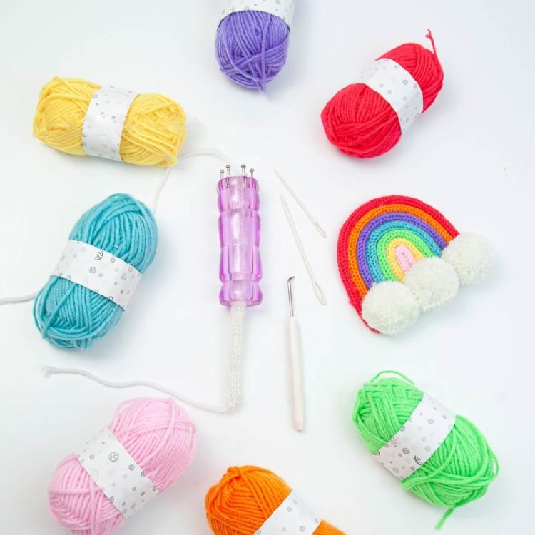 Portable Colorful Wool with DIY Machine 6-color/8-color Weaving Knitting Looms