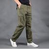 Pantalones casuales para hombres Pantalones Monos de algodón Pantalones rectos con múltiples bolsillos para hombres al aire libre