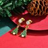 Christmas Earrings for Women, Santa Claus Christmas Tree Dangle Earrings, Hypoallergenic Cubic Zirconia Studs Holiday Jewelry