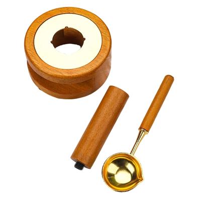 3 Pcs Wax Seal Kits Wax Seal Warmer Melting Set Melting Spoon Wax Heating Pot for Letter