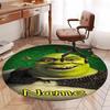 Benutzerdefinierter Name Shrek Aufdruck Runder Teppich Teppich Stuhlteppich Bereichsteppich Eingang Fußmatten, für Bürostuhl Wohnzimmer Schlafzimmer Küche.