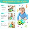 Baby Toys 6-12 Months Musical Turtle Crawling Toy,Infant Development Educational Birthday Gifts 6 7 8 9 10 12 Month 1 Year Old Boy Girl