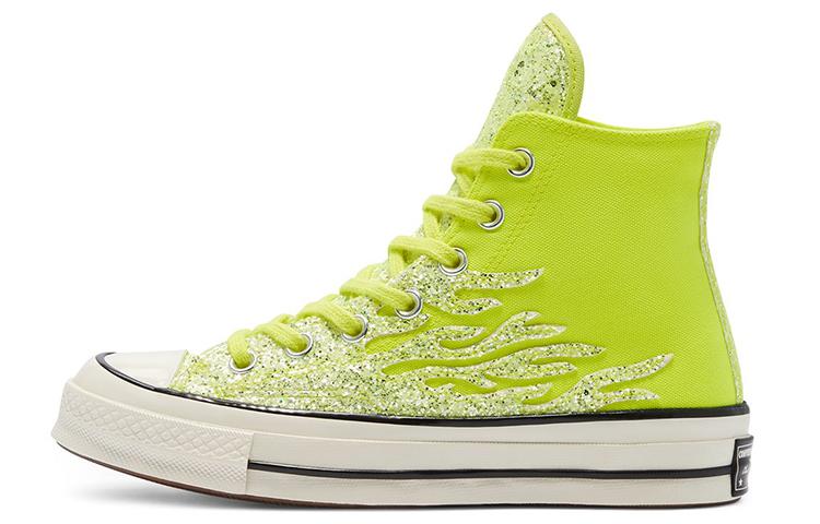 Кеды Chuck 70 Wmns Converse High Archival Glitter Flame - Lemon Venom Женские 569388C 39