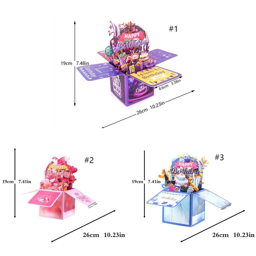 Paper Happy Birthday Card Foldable Birthday Gift Card 3D Pop Up Flower Greeting Card  Thanksgiving
