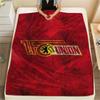 1 Fc Union Berlin Print Flannel Blanket, High Quality Comfortable for All Seasons, Home Decor, Warmth and Comfort, Perfect for Christmas Gifts