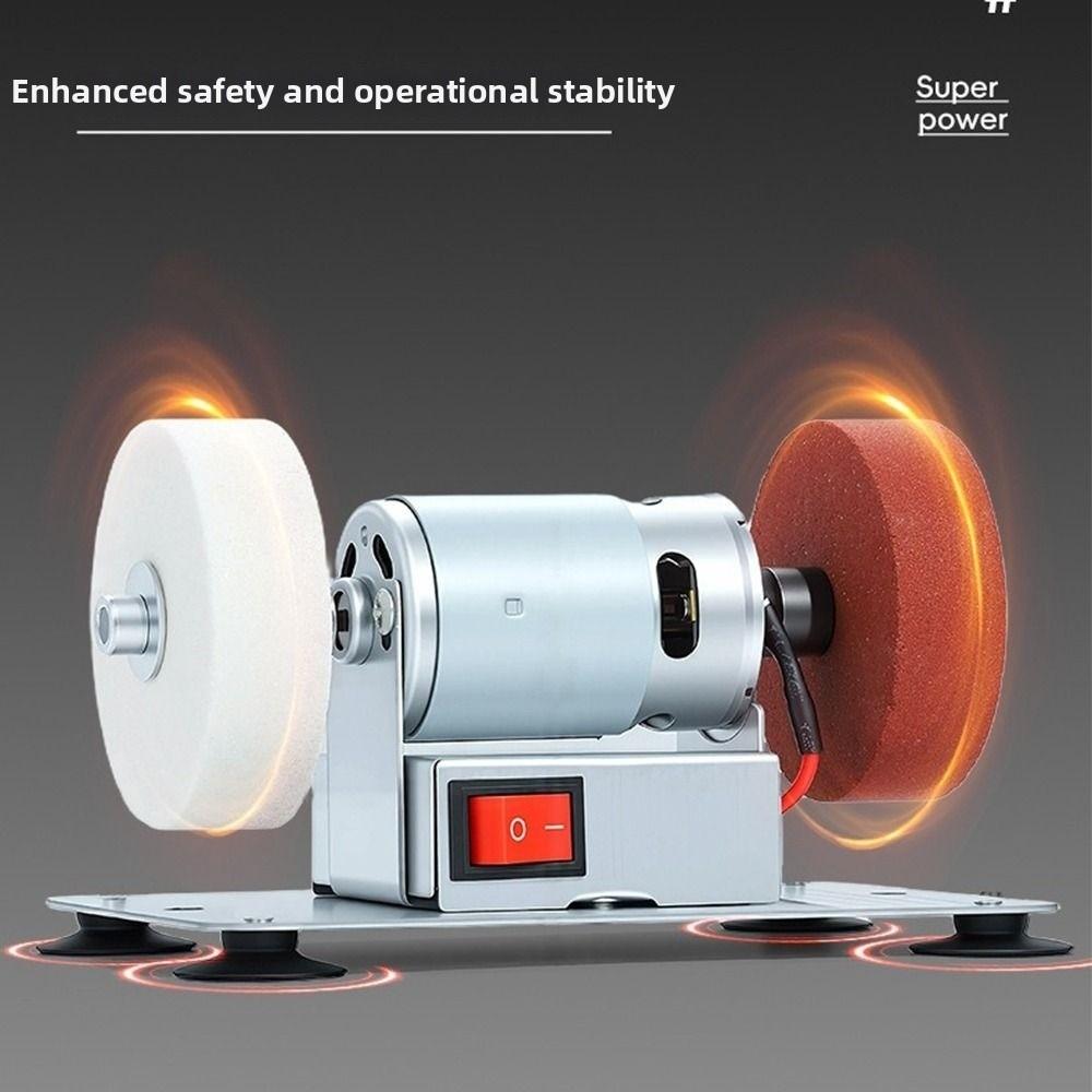 Variable Speed Mini Bench Grinder Sturdy Base Dual Wheel Grinder Polishing