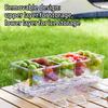 Outdoor Crisper with Lid Multi-Grid Transparent Food-Grade Container Dustproof Spill-Proof Lunch Box for Camping Picnic And Refrigerator