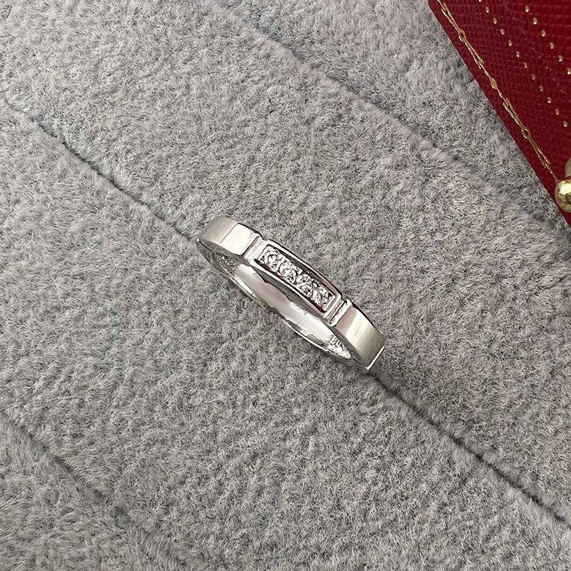 2025 Dreifarbiger Diamantbesetzter Minimalistischer Panther-Paar-Unisex-Ring