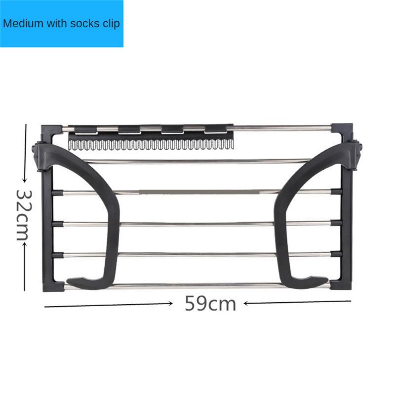 Stainless Steel Balcony Drying Shoe Rack Folding Window Diaper Drying Rack Laundry Clothes Dryer Portable Towel Storage Rack