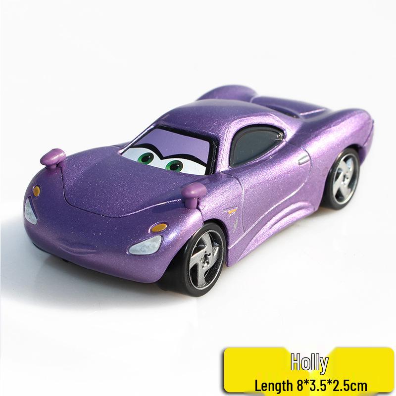 Pixar Cars Alloy Toy Set: McQueen, Mater, Sally, Sheriff Models