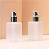 125ml Frosted PET Square Lotion Bottle with Pump, Refillable Empty Cosmetic Container for Skincare Body Lotion