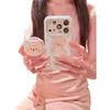 Cute White Background Floral Bear Magnetic Attraction Two-in-one Suitable for Apple 17promax Mobile Phone Case 16pro/15 Case