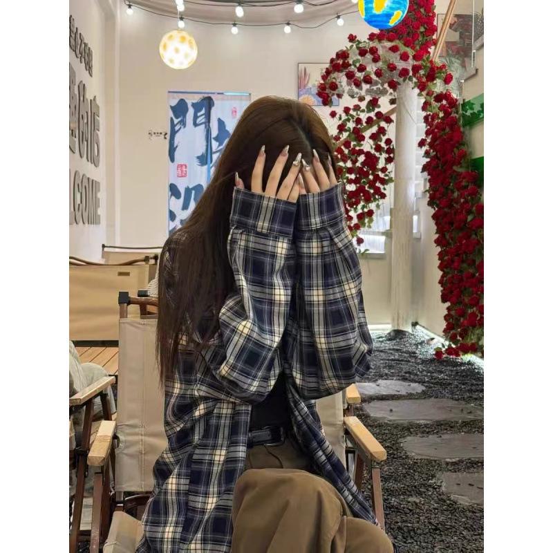 

Women s 2024 Spring/Autumn Loose Casual Long Sleeve Coat - Trendy Couple Style Outerwear Small темно-синий