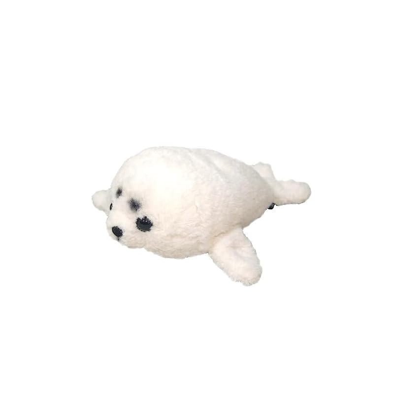 Sunlemon Fluffy Seal Small Plush Animal Toy, 17 X 15 X 19 Cm, P-8702