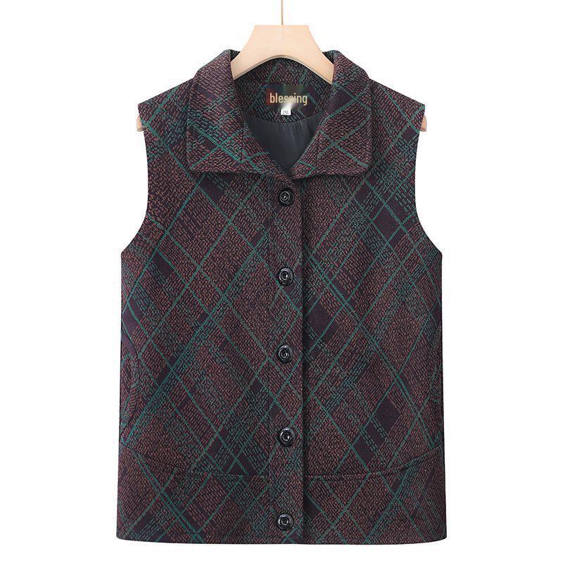 

Women s Vest for Middle-Aged & Elderly: Spring/Autumn Grandma Jacket, Mom s Cape & Top XL (recommended 80-105 jin)